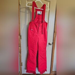 White Stag Ski Bibs Men's Red Coveralls Overalls Adjust Insulated Size 32W X 32